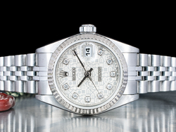 Rolex Datejust Lady 26 Jubilee Argento Jubilee 69174 Silver Lining Diamanti
